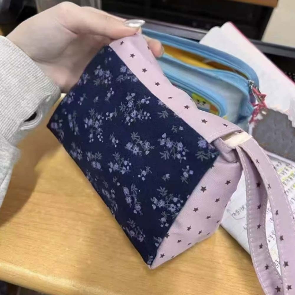 Korean Lifestyle & Kids Boutique Photos - Pochette de maquillage florale imprimée violette,