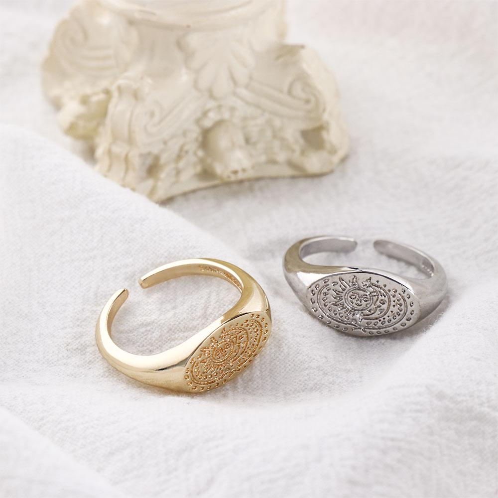 Bague minimaliste à motif sole - Korean Daily Lifestyle avis et prix